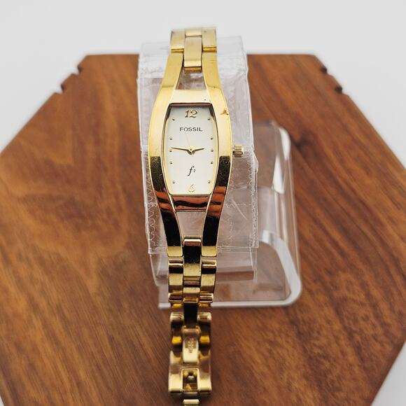 Fossil Women's Gold Tone Bracelet Link Watch Sophisticated Classy Dressy Elegant - Picture 1 of 8